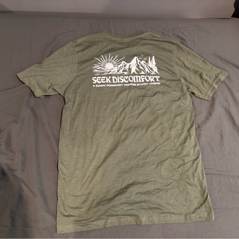Seek Discomfort Olive Green T-Shirt L